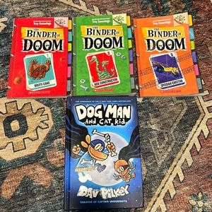 Dog man & The binder of doom books